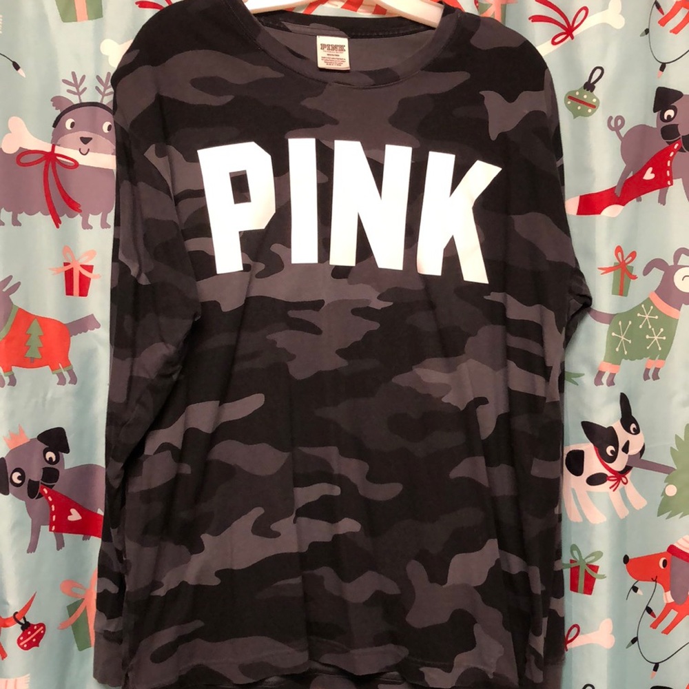 Victoria’s Secret pink camo long sleeve tee
